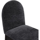 Meridian Waldorf Black Chenille Fabric Dining Chair IMAGE 7