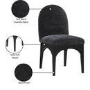 Meridian Waldorf Black Chenille Fabric Dining Chair IMAGE 9
