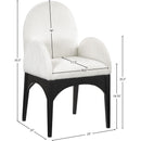 Meridian Waldorf Cream Chenille Fabric Dining Chair IMAGE 10