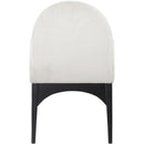 Meridian Waldorf Cream Chenille Fabric Dining Chair IMAGE 2