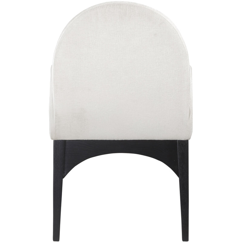 Meridian Waldorf Cream Chenille Fabric Dining Chair IMAGE 2