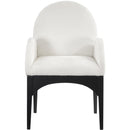 Meridian Waldorf Cream Chenille Fabric Dining Chair IMAGE 4
