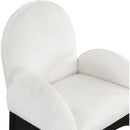 Meridian Waldorf Cream Chenille Fabric Dining Chair IMAGE 6
