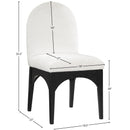Meridian Waldorf Cream Chenille Fabric Dining Chair IMAGE 10
