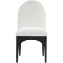 Meridian Waldorf Cream Chenille Fabric Dining Chair IMAGE 4