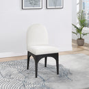 Meridian Waldorf Cream Chenille Fabric Dining Chair IMAGE 8