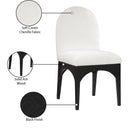Meridian Waldorf Cream Chenille Fabric Dining Chair IMAGE 9