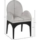 Meridian Waldorf Grey Chenille Fabric Dining Chair IMAGE 10