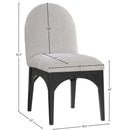 Meridian Waldorf Grey Chenille Fabric Dining Chair IMAGE 10