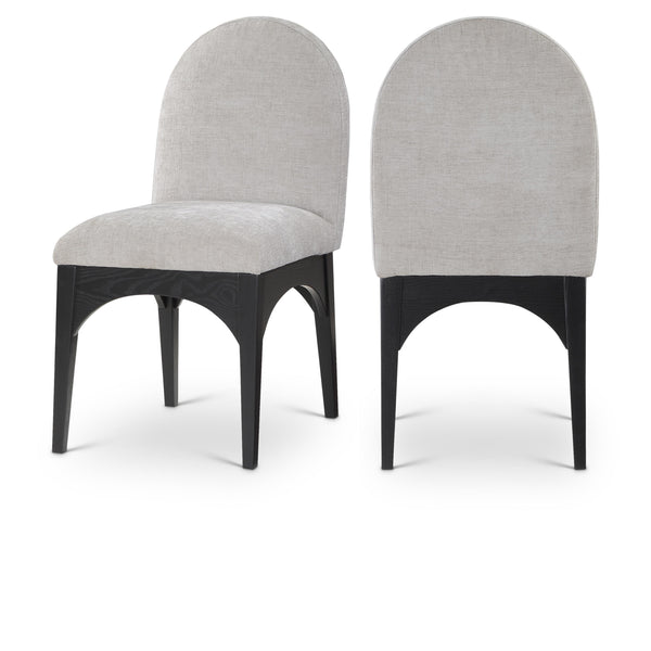 Meridian Waldorf Grey Chenille Fabric Dining Chair IMAGE 1