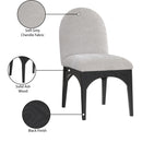 Meridian Waldorf Grey Chenille Fabric Dining Chair IMAGE 9