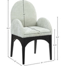 Meridian Waldorf Mint Chenille Fabric Dining Chair IMAGE 10