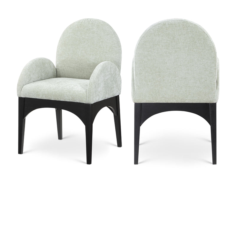 Meridian Waldorf Mint Chenille Fabric Dining Chair IMAGE 1
