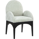 Meridian Waldorf Mint Chenille Fabric Dining Chair IMAGE 3