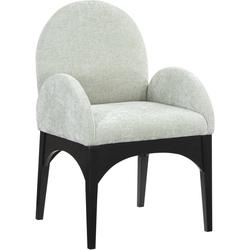 Meridian Waldorf Mint Chenille Fabric Dining Chair IMAGE 3