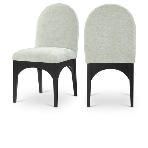 Meridian Waldorf Mint Chenille Fabric Dining Chair IMAGE 1