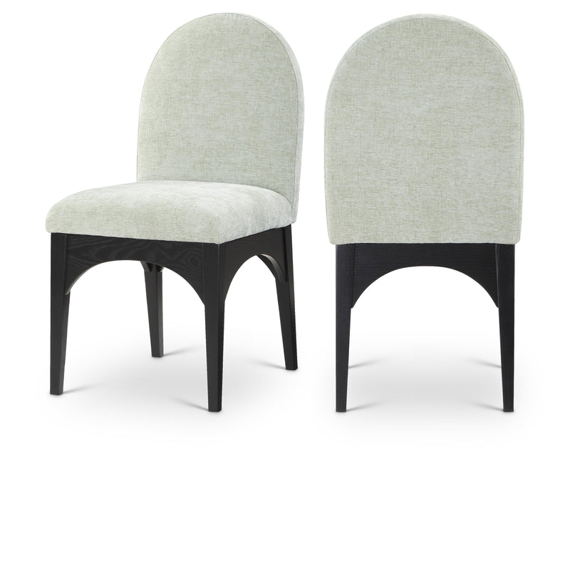 Meridian Waldorf Mint Chenille Fabric Dining Chair IMAGE 1