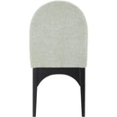 Meridian Waldorf Mint Chenille Fabric Dining Chair IMAGE 2