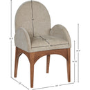 Meridian Waldorf Beige Chenille Fabric Dining Chair IMAGE 10