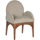 Meridian Waldorf Beige Chenille Fabric Dining Chair IMAGE 3