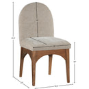 Meridian Waldorf Beige Chenille Fabric Dining Chair IMAGE 10