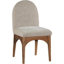 Meridian Waldorf Beige Chenille Fabric Dining Chair IMAGE 3