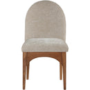 Meridian Waldorf Beige Chenille Fabric Dining Chair IMAGE 4