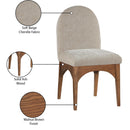 Meridian Waldorf Beige Chenille Fabric Dining Chair IMAGE 9