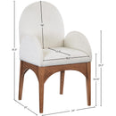 Meridian Waldorf Cream Chenille Fabric Dining Chair IMAGE 10