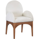 Meridian Waldorf Cream Chenille Fabric Dining Chair IMAGE 3