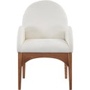 Meridian Waldorf Cream Chenille Fabric Dining Chair IMAGE 4
