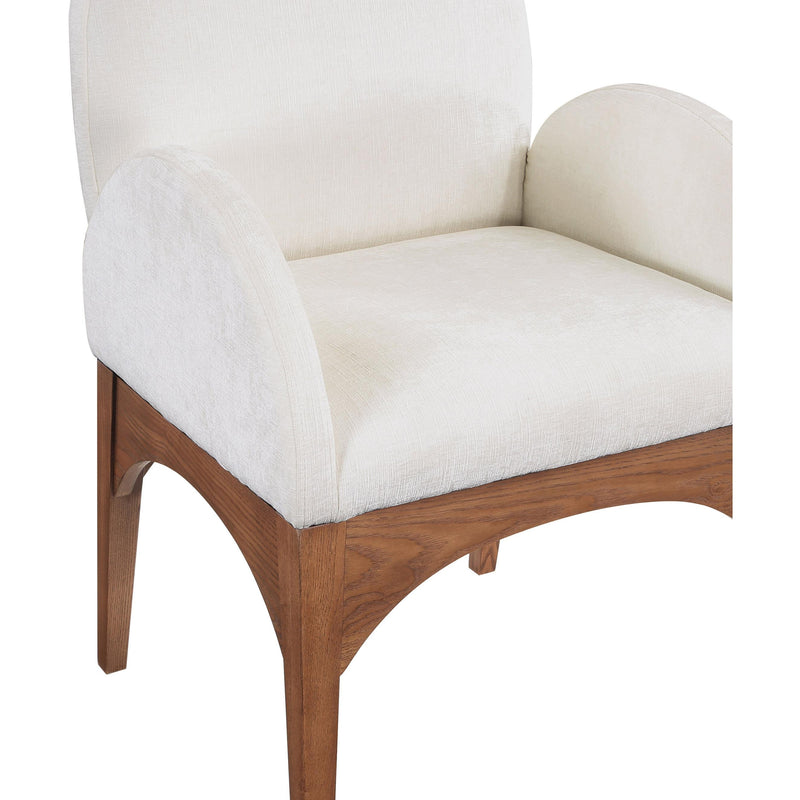 Meridian Waldorf Cream Chenille Fabric Dining Chair IMAGE 7
