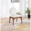 Meridian Waldorf Cream Chenille Fabric Dining Chair IMAGE 8