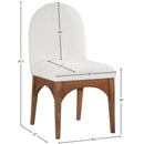 Meridian Waldorf Cream Chenille Fabric Dining Chair IMAGE 10