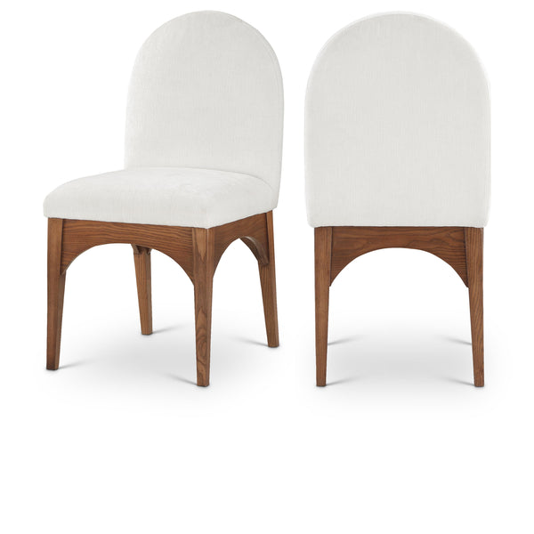 Meridian Waldorf Cream Chenille Fabric Dining Chair IMAGE 1