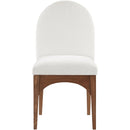 Meridian Waldorf Cream Chenille Fabric Dining Chair IMAGE 4