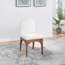 Meridian Waldorf Cream Chenille Fabric Dining Chair IMAGE 8