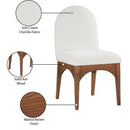 Meridian Waldorf Cream Chenille Fabric Dining Chair IMAGE 9