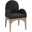 Meridian Waldorf Black Boucle Fabric Dining Chair IMAGE 2