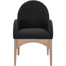Meridian Waldorf Black Boucle Fabric Dining Chair IMAGE 3