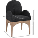 Meridian Waldorf Black Boucle Fabric Dining Chair IMAGE 9
