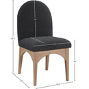 Meridian Waldorf Black Boucle Fabric Dining Chair IMAGE 10