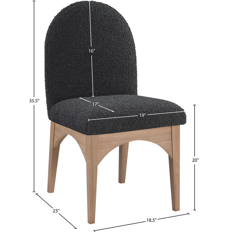 Meridian Waldorf Black Boucle Fabric Dining Chair IMAGE 10