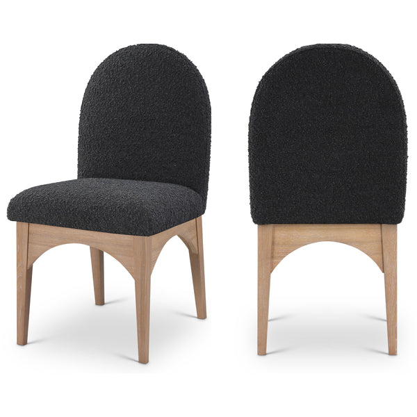 Meridian Waldorf Black Boucle Fabric Dining Chair IMAGE 1