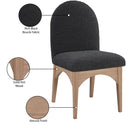 Meridian Waldorf Black Boucle Fabric Dining Chair IMAGE 9