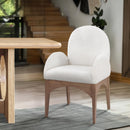 Meridian Waldorf Cream Boucle Fabric Dining Chair IMAGE 2