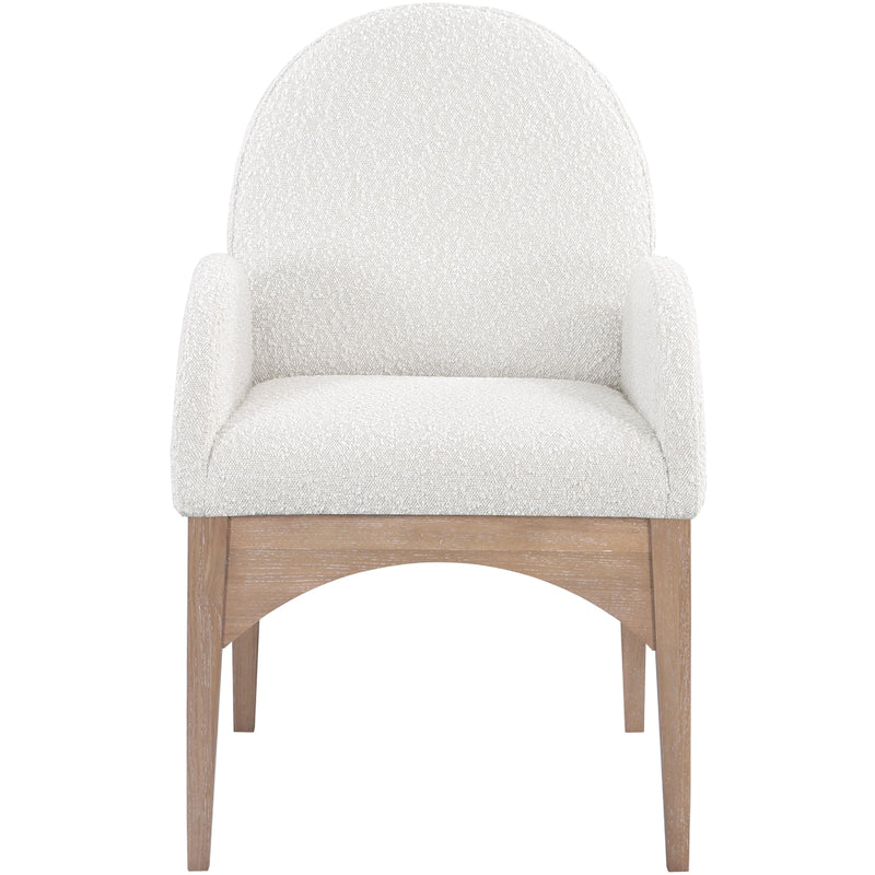 Meridian Waldorf Cream Boucle Fabric Dining Chair IMAGE 3