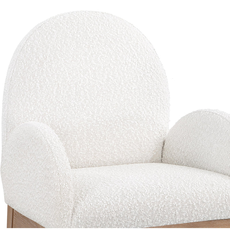 Meridian Waldorf Cream Boucle Fabric Dining Chair IMAGE 5