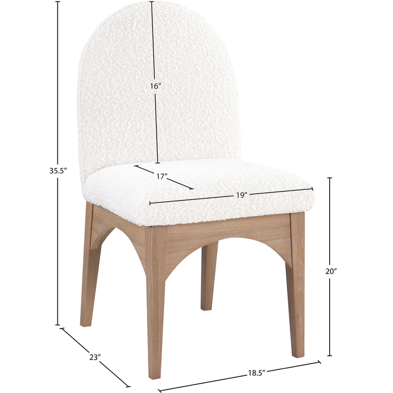Meridian Waldorf Cream Boucle Fabric Dining Chair IMAGE 10