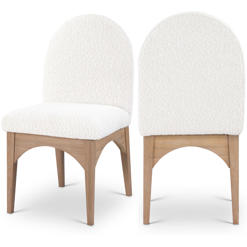 Meridian Waldorf Cream Boucle Fabric Dining Chair IMAGE 1